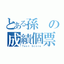 とある孫の成績個票（Ｔｅｓｔ Ｓｃｏｒｅ）