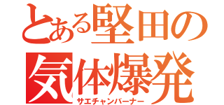 とある堅田の気体爆発（サエチャンバーナー）