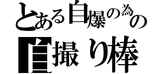 とある自爆の為の自撮り棒（）