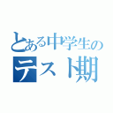 とある中学生のテスト期間（）