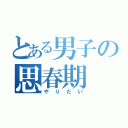 とある男子の思春期（やりたい）