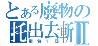 とある廢物の托出去斬Ⅱ（腦包１個）