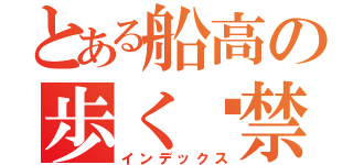 とある船高の歩く⒙禁（インデックス）