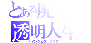 とある廃人の透明人生（インジビブルライフ）