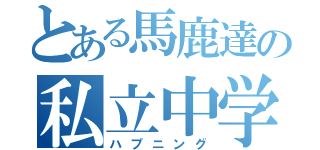 とある馬鹿達の私立中学（ハプニング）