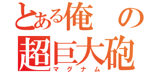 とある俺の超巨大砲（マグナム）