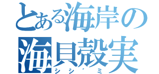 とある海岸の海貝殻実（シシ゛ミ）