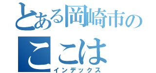 とある岡崎市のここは（インデックス）