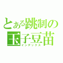 とある跳制の玉子豆苗（インデックス）