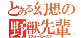 とある幻想の野獣先輩（ミスタービースト）