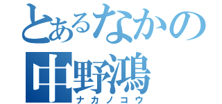 とあるなかの中野鴻（ナカノコウ）