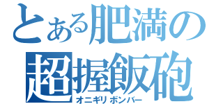 とある肥満の超握飯砲（オニギリボンバー）