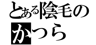 とある陰毛のかつら（）