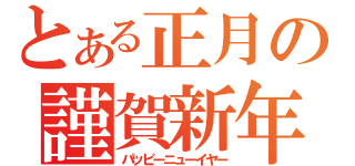 とある正月の謹賀新年（パッピーニューイヤー）