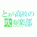 とある高校の吹奏楽部（バンドコンサート）