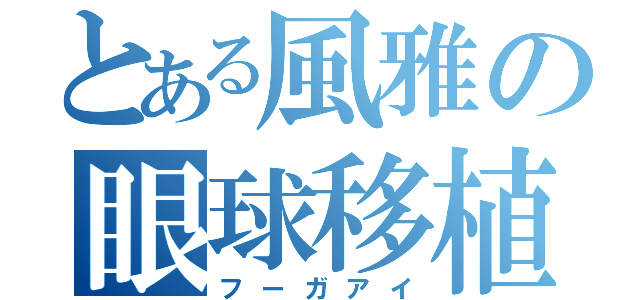 とある風雅の眼球移植（フーガアイ）