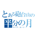 とある砲台山の半分の月（ハーフ・ムーン）