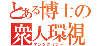 とある博士の衆人環視（マジックミラー）