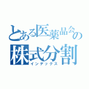 とある医薬品会社の株式分割（インデックス）