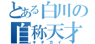 とある白川の自称天才（キチガイ）