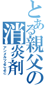 とある親父の消炎剤（アンメルツよこよこ）