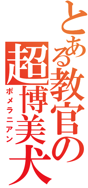 とある教官の超博美犬（ポメラニアン）