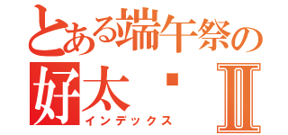 とある端午祭の好太阳Ⅱ（インデックス）