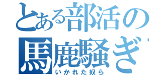 とある部活の馬鹿騒ぎ（いかれた奴ら）