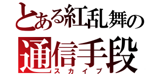 とある紅乱舞の通信手段（スカイプ）