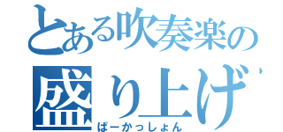 とある吹奏楽の盛り上げ担当（ぱーかっしょん）