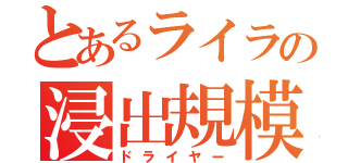 とあるライラの浸出規模妻（ドライヤー）