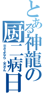 とある神龍の厨二病日記（※さよなら、天さん）