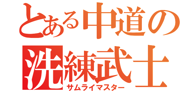 とある中道の洗練武士（サムライマスター）