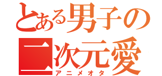 とある男子の二次元愛（アニメオタ）