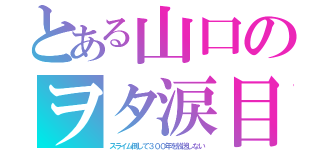 とある山口のヲタ涙目（スライム倒して３００年を放送しない）