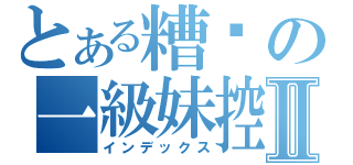 とある糟糕の一級妹控Ⅱ（インデックス）