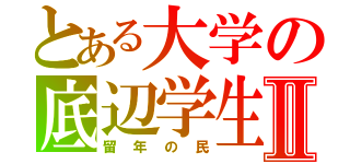 とある大学の底辺学生Ⅱ（留年の民）