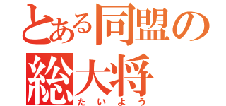 とある同盟の総大将（たいよう）