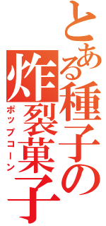 とある種子の炸裂菓子（ポップコーン）