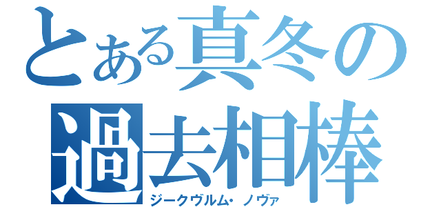 とある真冬の過去相棒（ジークヴルム・ノヴァ）