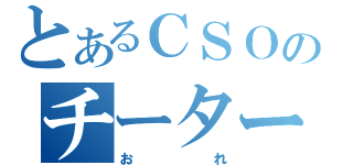 とあるＣＳＯのチーター（おれ）