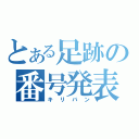 とある足跡の番号発表（キリバン）