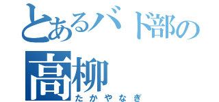 とあるバド部の高柳（たかやなぎ）