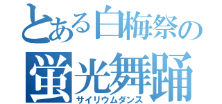 とある白梅祭の蛍光舞踊（サイリウムダンス）