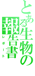 とある生物の報告書Ⅱ（レポート）