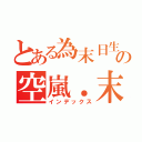 とある為末日生の空嵐．末（インデックス）