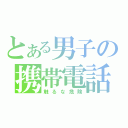 とある男子の携帯電話（触るな危険）