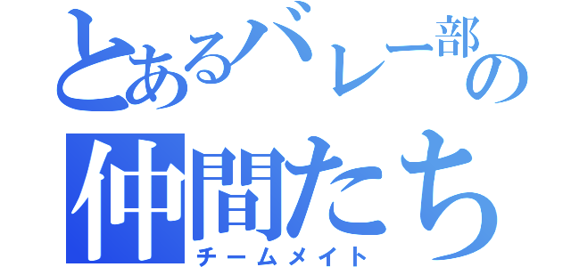 とあるバレー部の仲間たち（チームメイト）