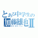 とある中学生の加藤雄也Ⅱ（ガリガリベン）