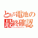 とある電池の最終確認（ファイナルコマンド）